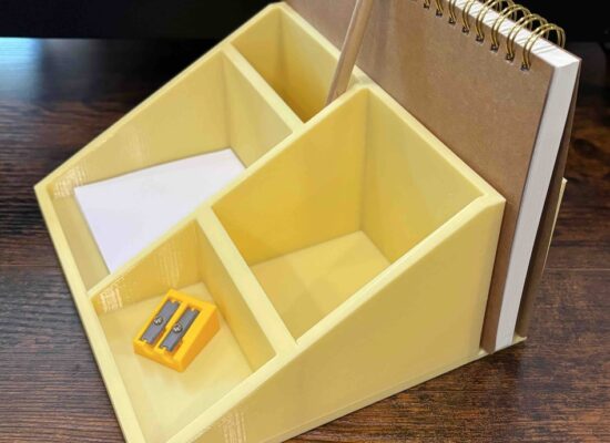 Schreibtisch-Organizer für Block, Stifte, Notizzettel, Handyparkplatz, Kleinteile