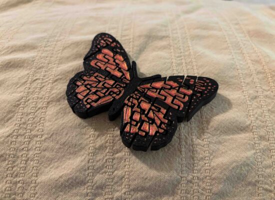 Fidget, beweglicher Schmetterling, mehrfarbiges FDM