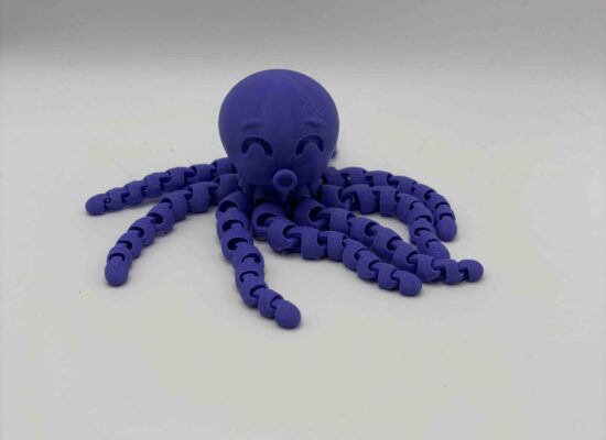 Fidget Oktopuss mit beweglichen Tentakeln, FDM